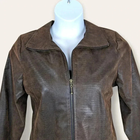 🍁Vintage Judy Joannou Faux Snakeskin Jacket - Picture 3 of 7